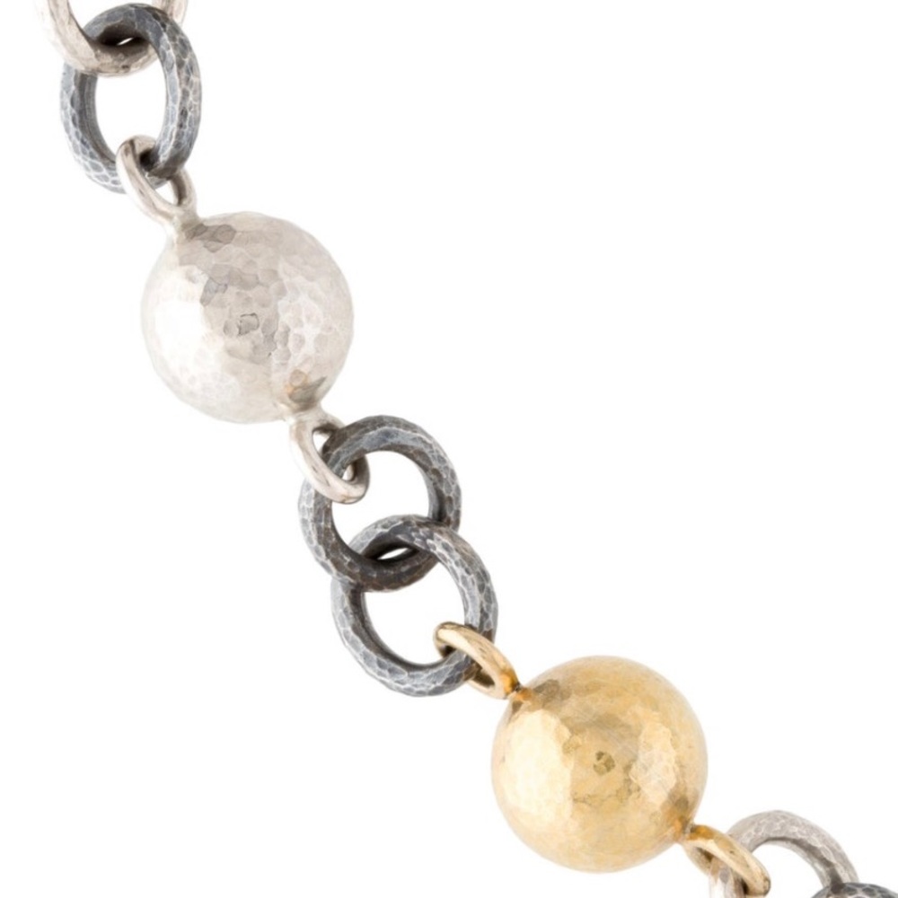 Gurhan 24kt and sterling silver ball necklace